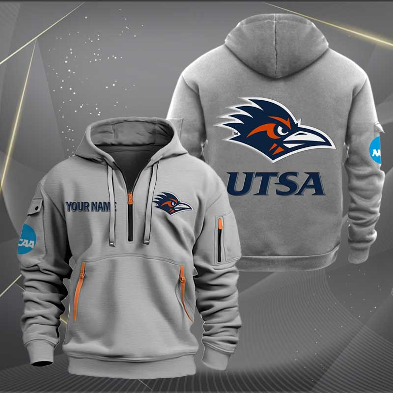 Sportswearmerch UTSA Roadrunners NCAA Personalized Half Zip Hoodie For Fan