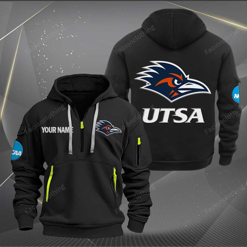 Sportswearmerch UTSA Roadrunners NCAA Personalized Half Zip Hoodie For Fan