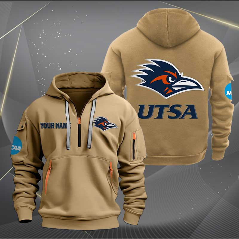 Sportswearmerch UTSA Roadrunners NCAA Personalized Half Zip Hoodie For Fan