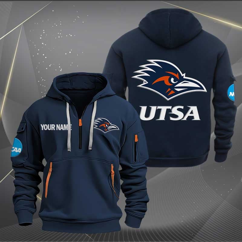 Sportswearmerch UTSA Roadrunners NCAA Personalized Half Zip Hoodie For Fan
