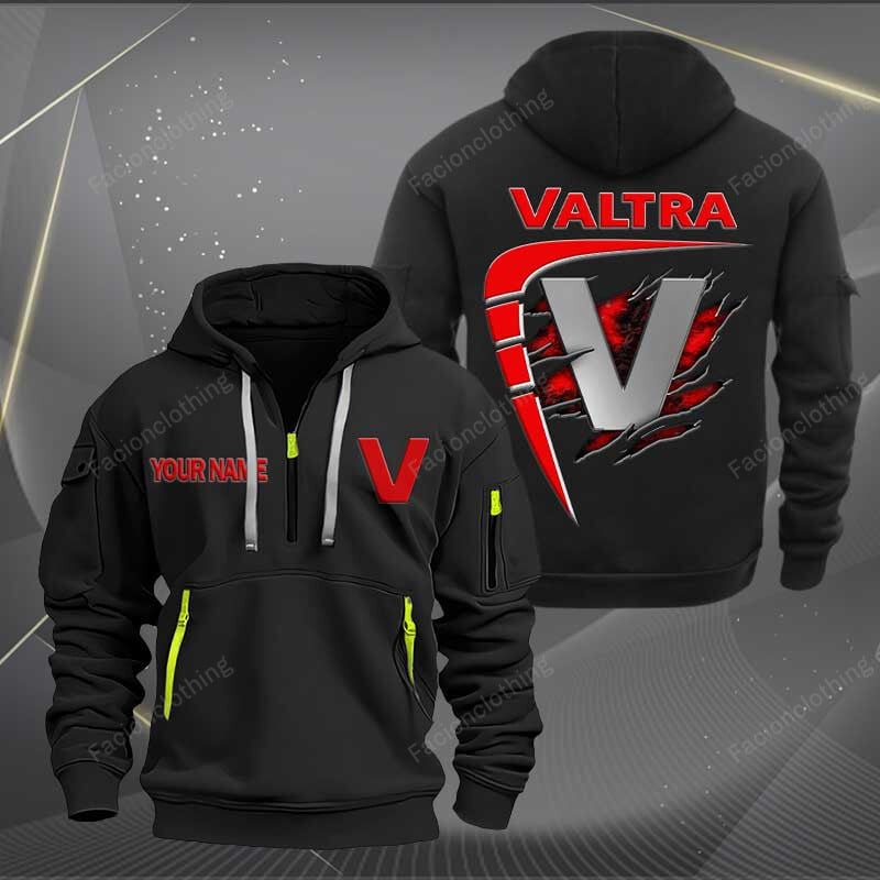 Sportswearmerch Valtra Tractor Personalized Half Zip Hoodie For Fan
