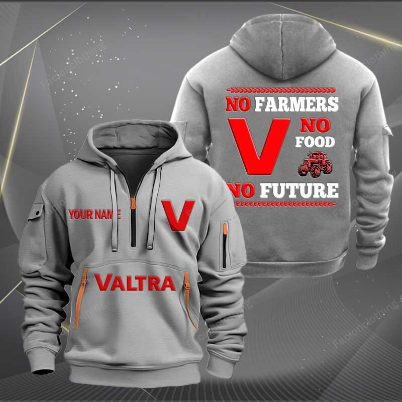 Sportswearmerch Valtra Tractor Personalized Half Zip Hoodie For Fan