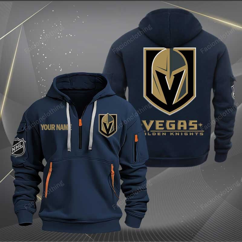 Sportswearmerch Vegas Golden Knights NHL Half Zip Hoodie For Fan
