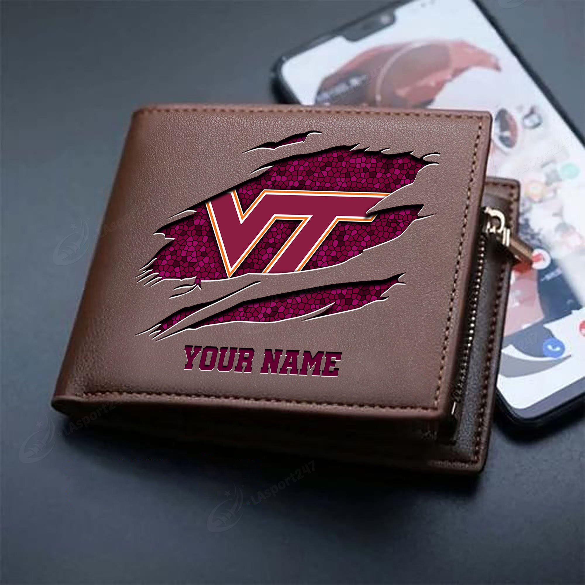 Sportswearmerch Virginia Tech Hokies NCAA Men Wallet For Fan