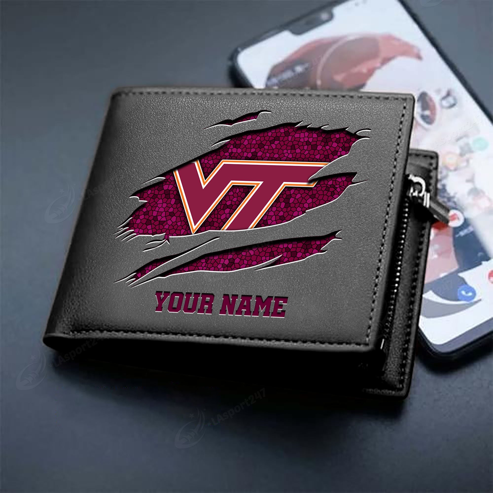 Sportswearmerch Virginia Tech Hokies NCAA Men Wallet For Fan