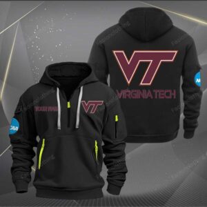 Sportswearmerch Virginia Tech Hokies NCAA Personalized Half Zip Hoodie For Fan