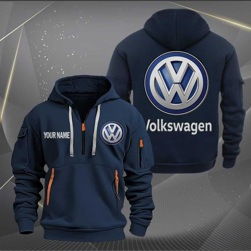 Sportswearmerch Volkswagen Car Personalized Half Zip Hoodie For Fan