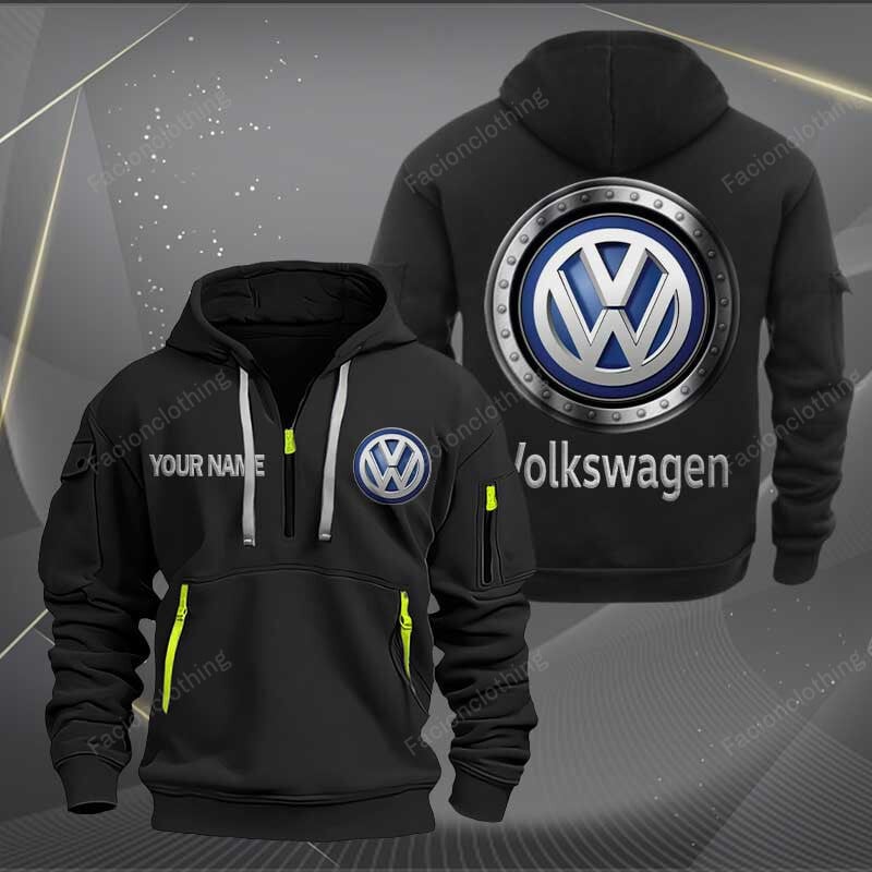 Sportswearmerch Volkswagen Car Personalized Half Zip Hoodie For Fan