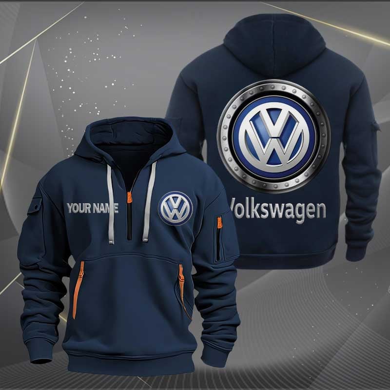 Sportswearmerch Volkswagen Car Personalized Half Zip Hoodie For Fan