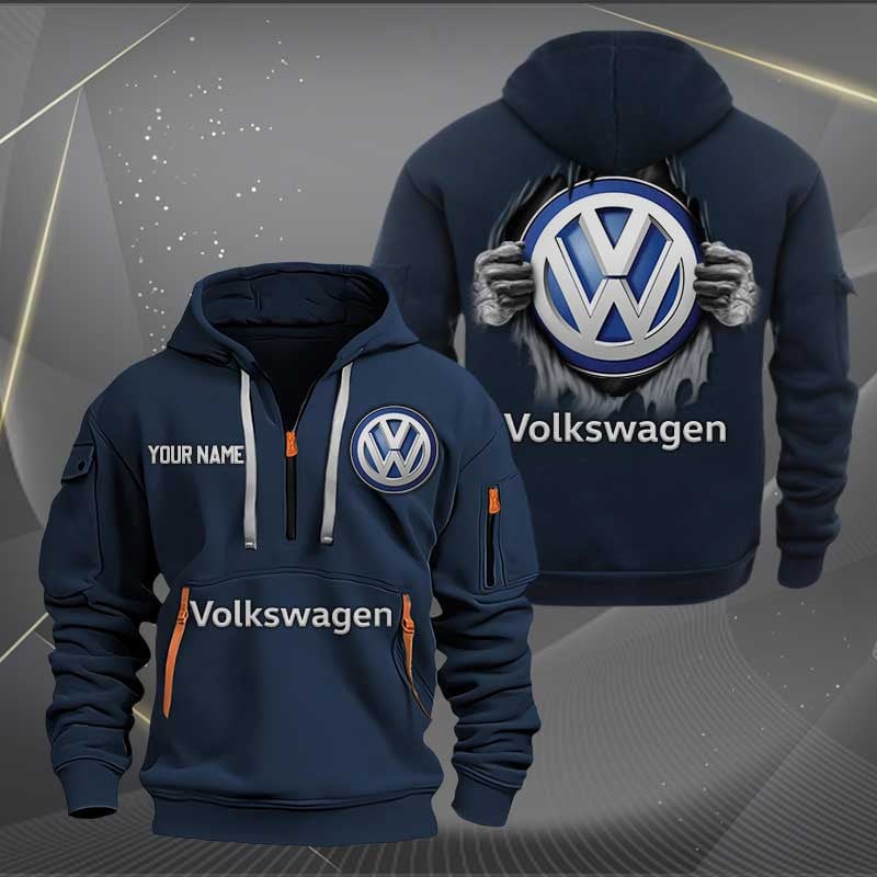 Sportswearmerch Volkswagen Car Personalized Half Zip Hoodie For Fan