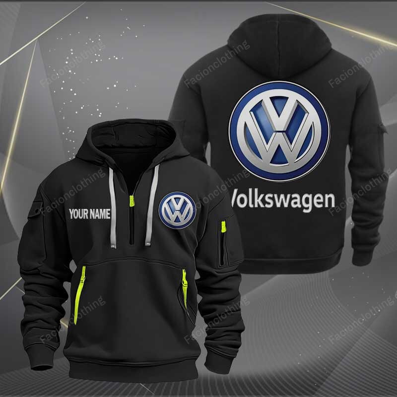 Sportswearmerch Volkswagen Car Personalized Half Zip Hoodie For Fan
