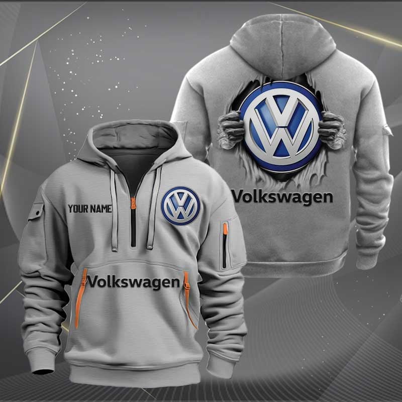 Sportswearmerch Volkswagen Car Personalized Half Zip Hoodie For Fan