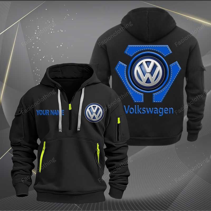 Sportswearmerch Volkswagen Car Personalized Half Zip Hoodie For Fan
