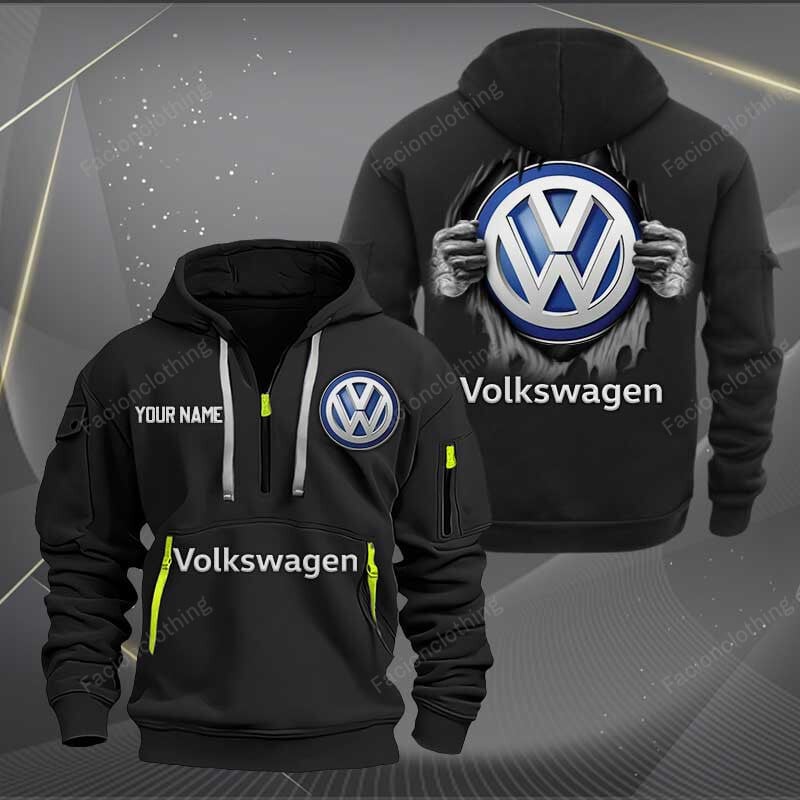 Sportswearmerch Volkswagen Car Personalized Half Zip Hoodie For Fan