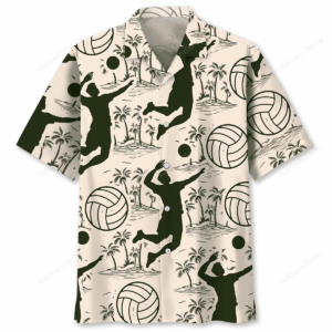 Sportswearmerch Volleyball Palm Tree Hawaiian Shirt For Fan
