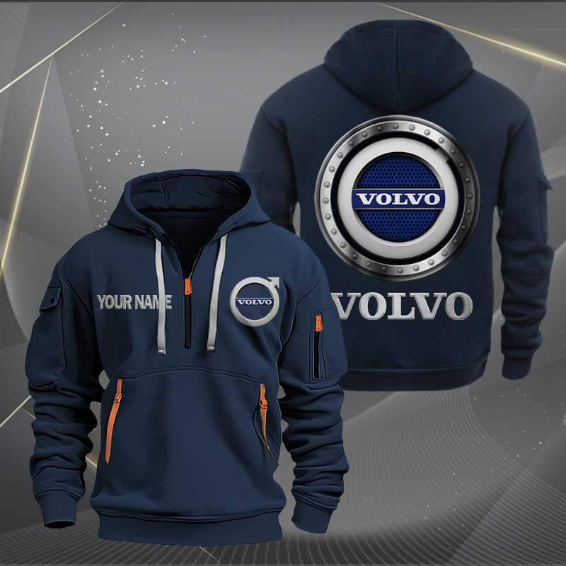 Sportswearmerch Volvo Car Personalized Half Zip Hoodie For Fan