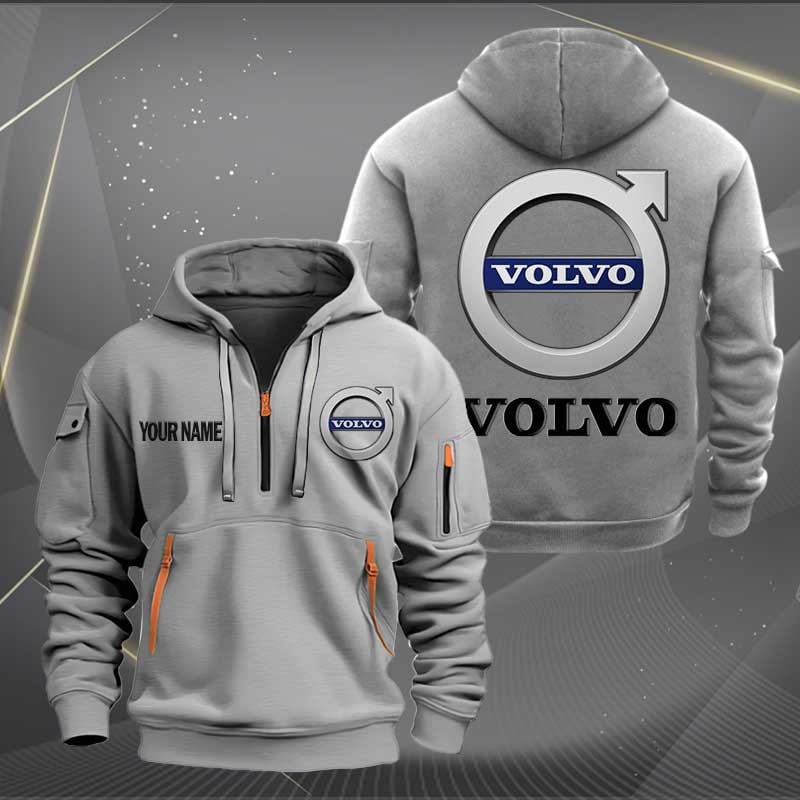 Sportswearmerch Volvo Car Personalized Half Zip Hoodie For Fan
