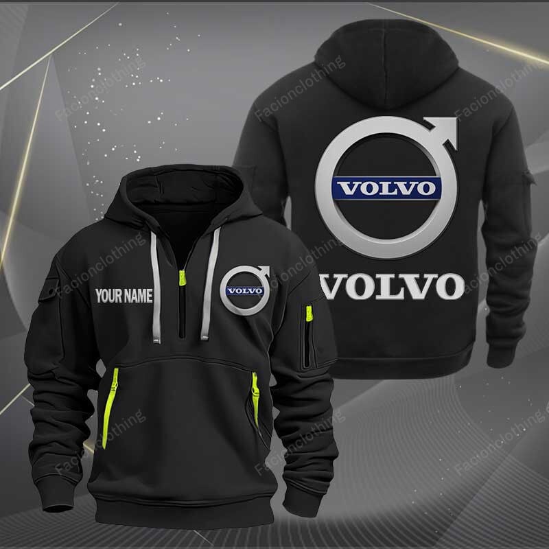 Sportswearmerch Volvo Car Personalized Half Zip Hoodie For Fan