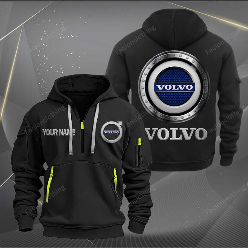 Sportswearmerch Volvo Car Personalized Half Zip Hoodie For Fan