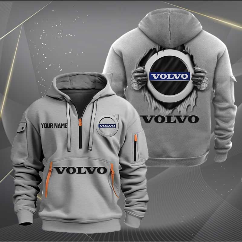 Sportswearmerch Volvo Car Personalized Half Zip Hoodie For Fan