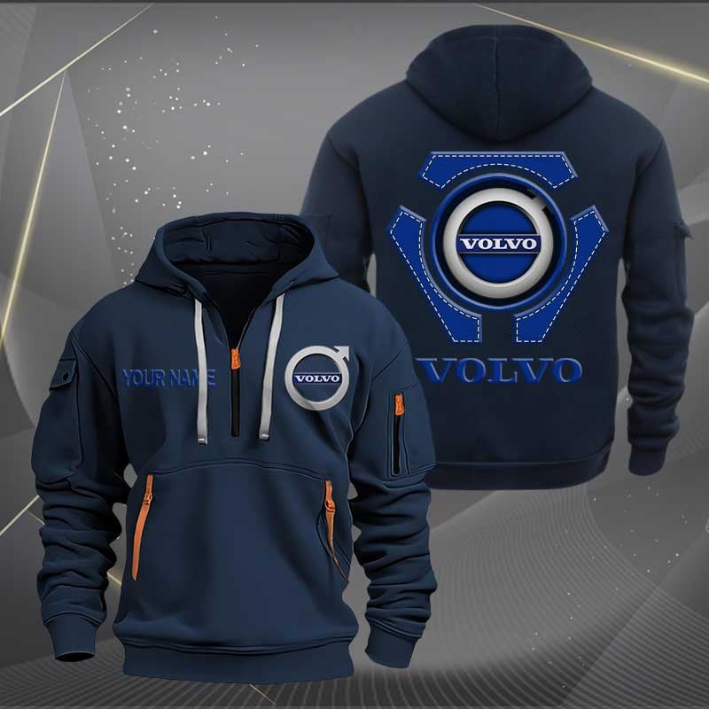 Sportswearmerch Volvo Car Personalized Half Zip Hoodie For Fan