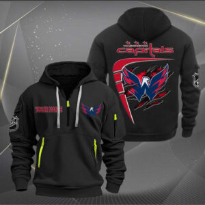 Sportswearmerch Washington Capitals NHL Personalized Half Zip Hoodie For Fan