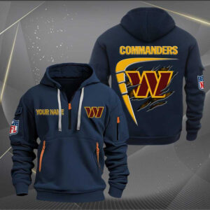 Sportswearmerch Washington Comman Carders NFL Personalized Half Zip Hoodie For Fan
