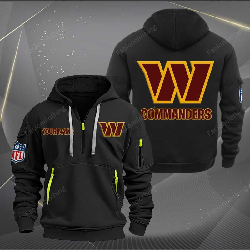 Sportswearmerch Washington Commanders NFL Half Zip Hoodie For Fan