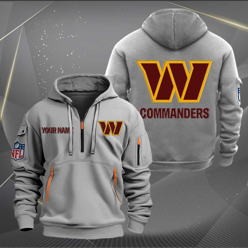 Sportswearmerch Washington Commanders NFL Half Zip Hoodie For Fan