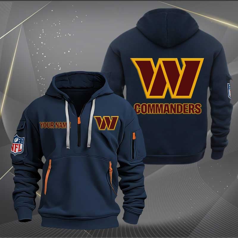 Sportswearmerch Washington Commanders NFL Half Zip Hoodie For Fan