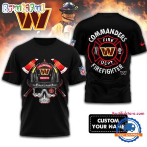 Sportswearmerch Washington Commanders NFLFootball Team Fire Fighter T-Shirt For Fan
