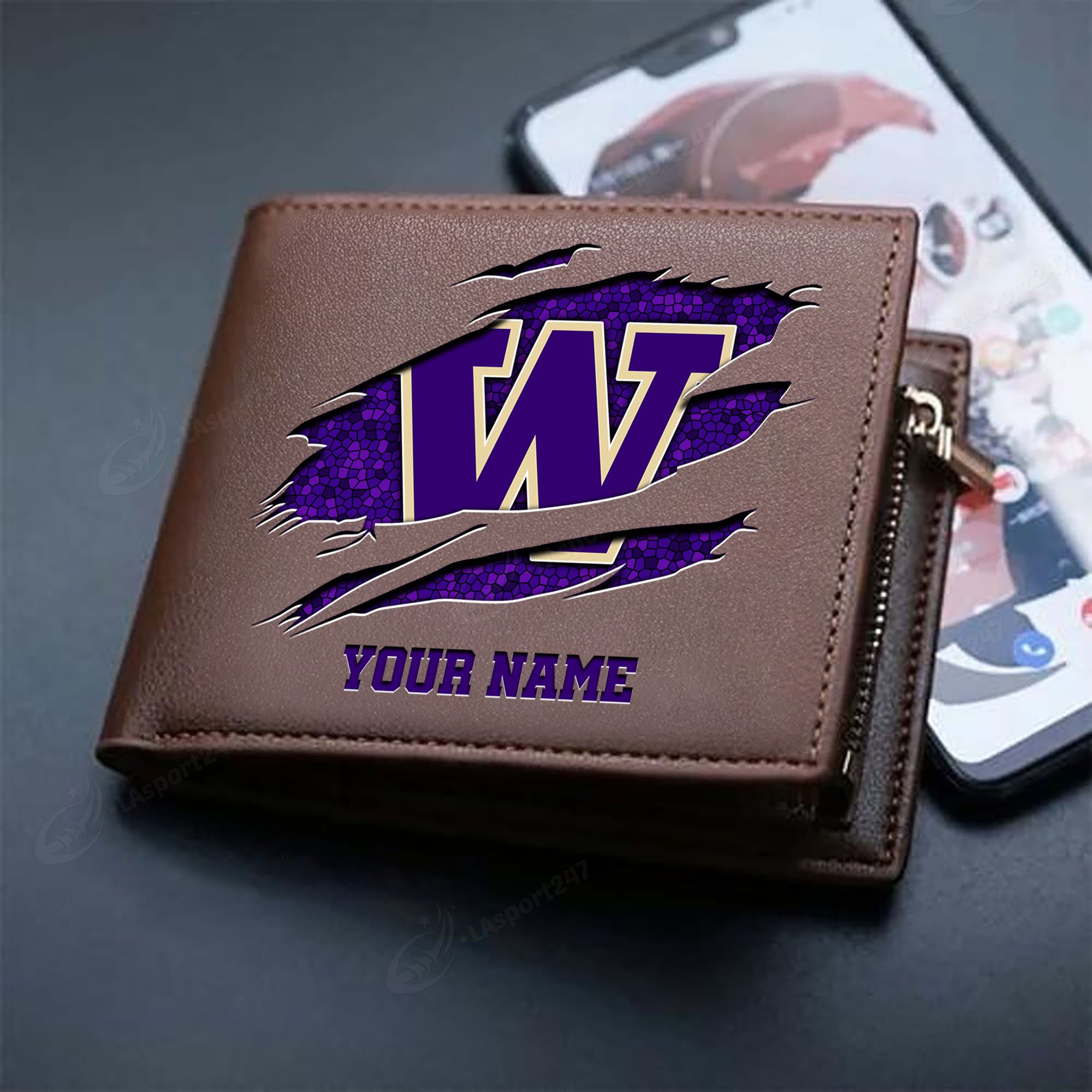Sportswearmerch Washington Huskies NCAA Men Wallet For Fan