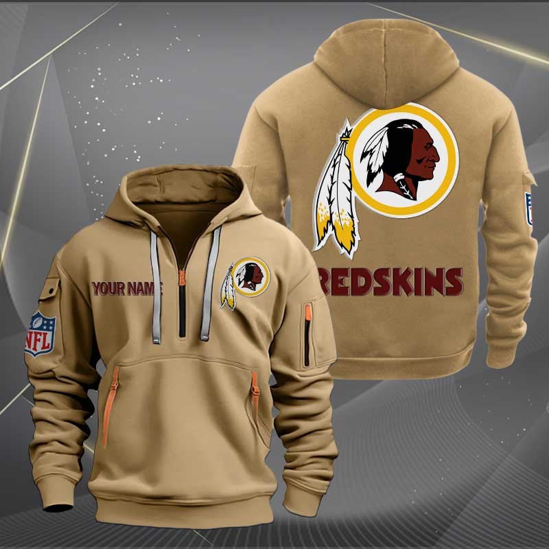 Sportswearmerch Washington Redskins NFL Half Zip Hoodie For Fan