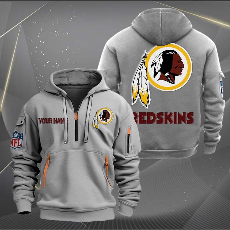 Sportswearmerch Washington Redskins NFL Half Zip Hoodie For Fan
