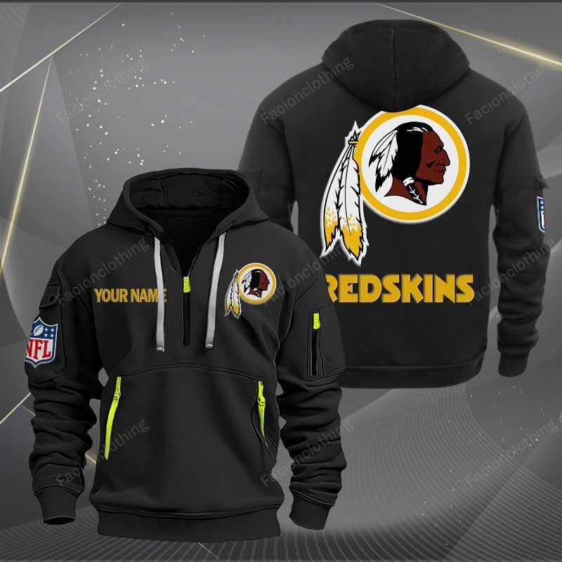 Sportswearmerch Washington Redskins NFL Half Zip Hoodie For Fan