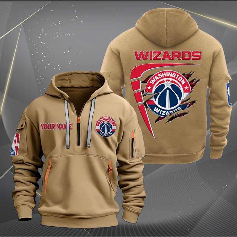 Sportswearmerch Washington Wizards NBA Personalized Half Zip Hoodie For Fan