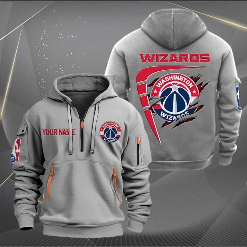 Sportswearmerch Washington Wizards NBA Personalized Half Zip Hoodie For Fan