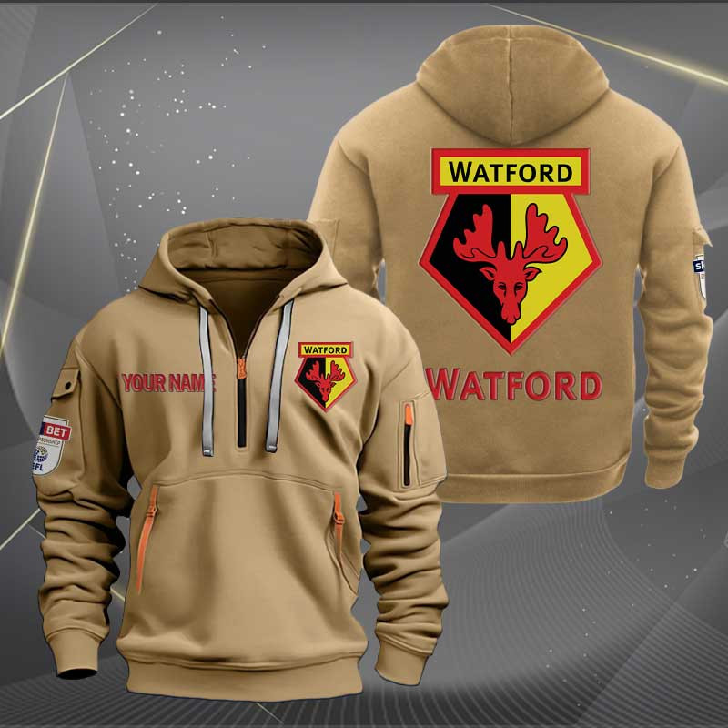 Sportswearmerch WatFord Car Personalized Half Zip Hoodie For Fan