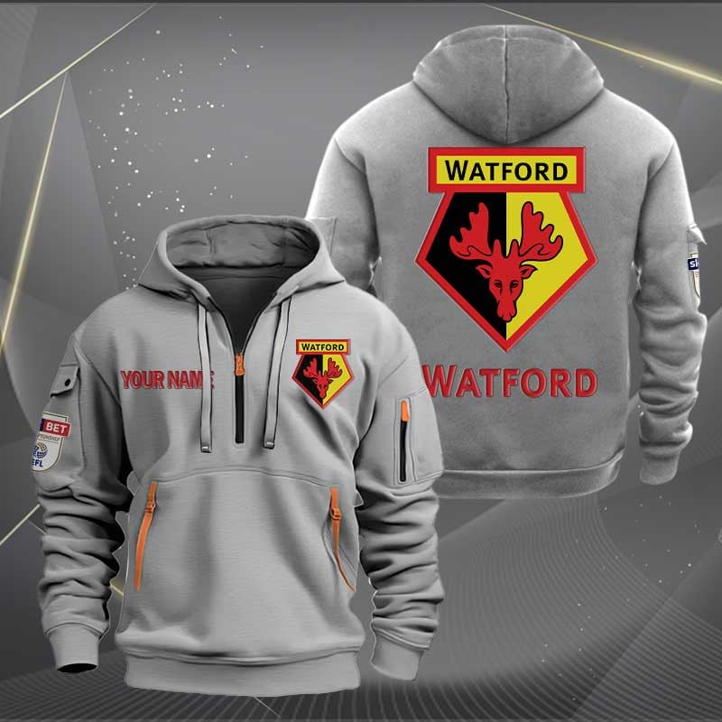 Sportswearmerch WatFord Car Personalized Half Zip Hoodie For Fan