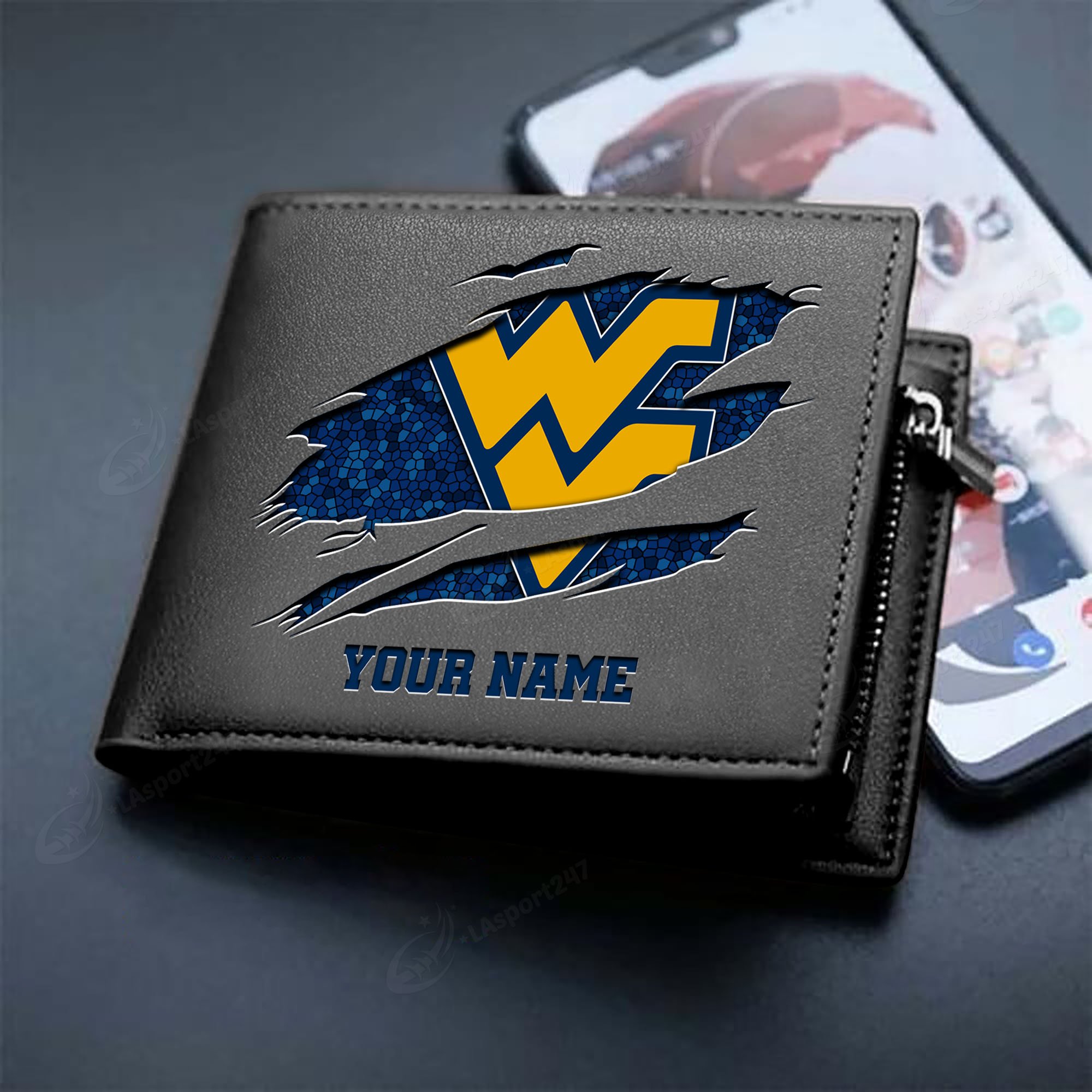 Sportswearmerch West Virginia Mountaineers NCAA Men Wallet For Fan