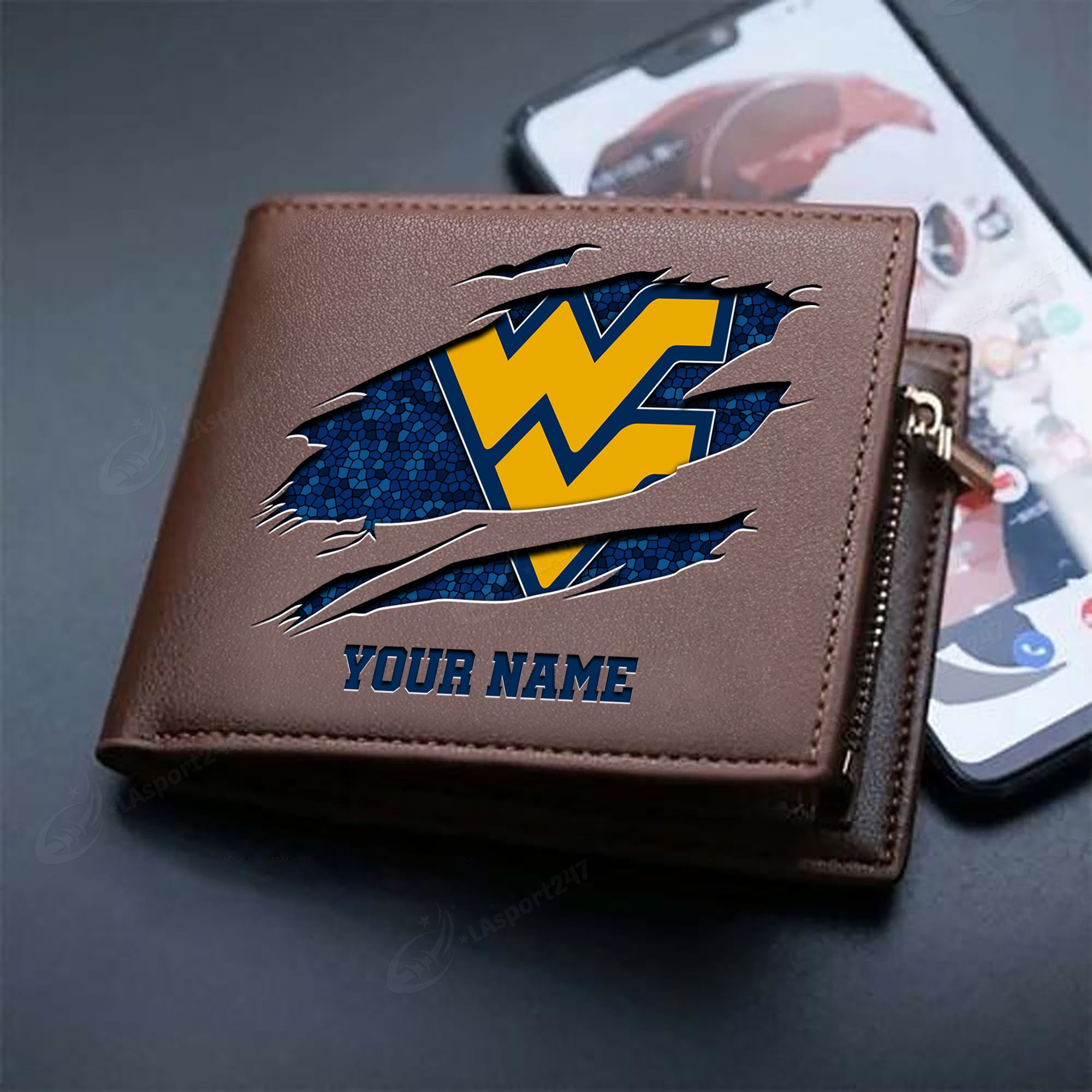 Sportswearmerch West Virginia Mountaineers NCAA Men Wallet For Fan