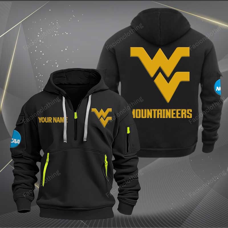 Sportswearmerch West Virginia Mountaineers NCAA Personalized Half Zip Hoodie For Fan