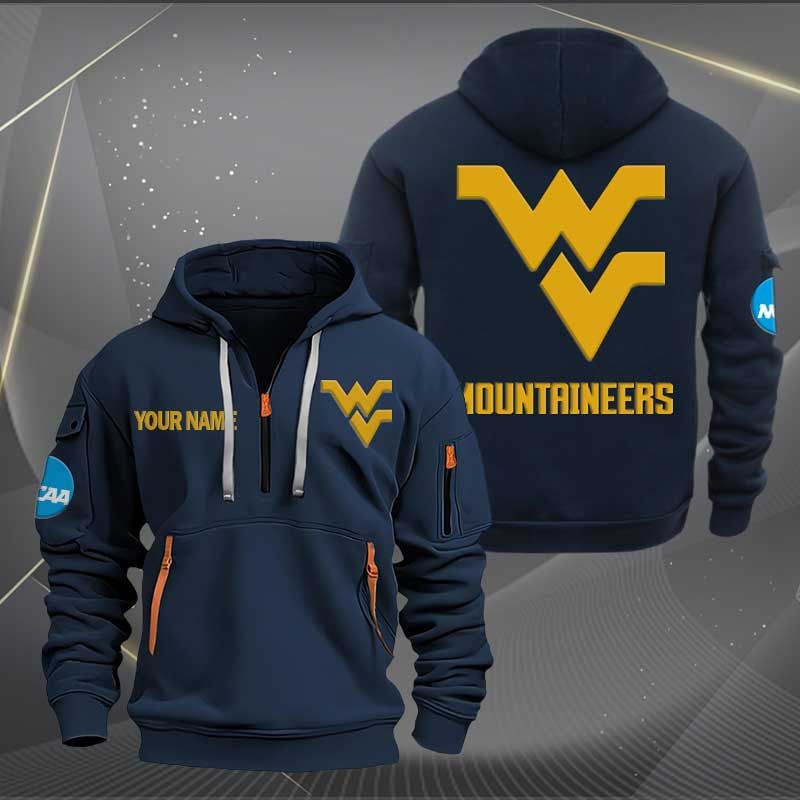 Sportswearmerch West Virginia Mountaineers NCAA Personalized Half Zip Hoodie For Fan