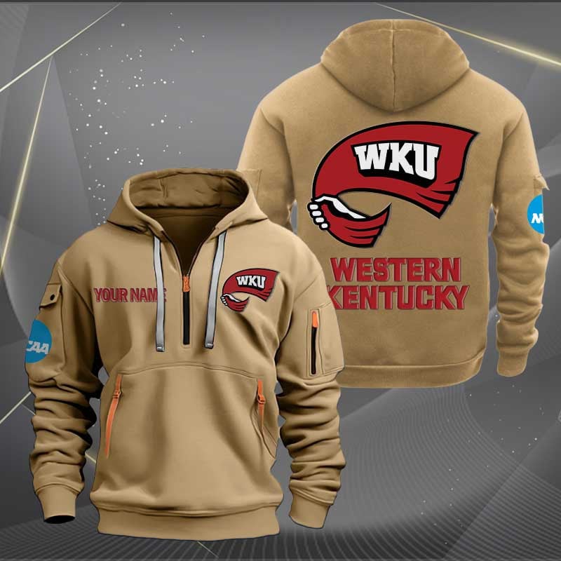 Sportswearmerch Western Kentucky Hilltoppers NCAA Personalized Half Zip Hoodie For Fan