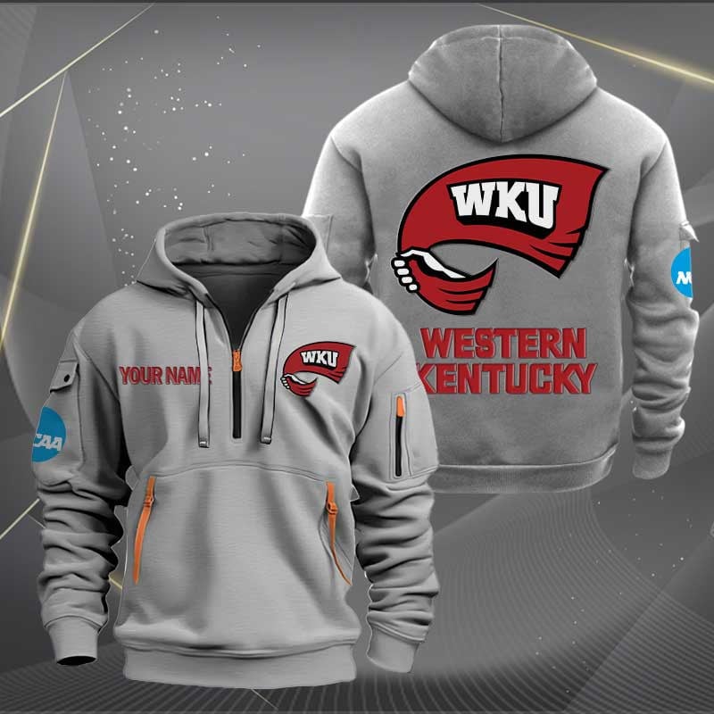Sportswearmerch Western Kentucky Hilltoppers NCAA Personalized Half Zip Hoodie For Fan