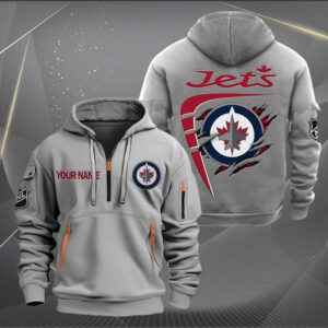 Sportswearmerch Winnipeg Jets NHL Personalized Half Zip Hoodie For Fan