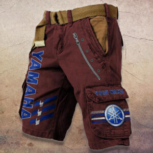 Sportswearmerch Yamaha Motorcycle Blue Denim Shorts For Fan