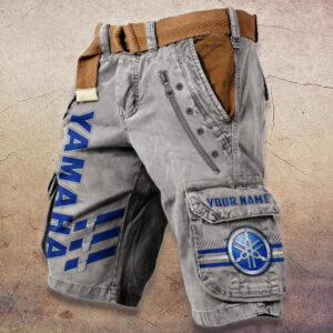 Sportswearmerch Yamaha Motorcycle Blue Denim Shorts For Fan