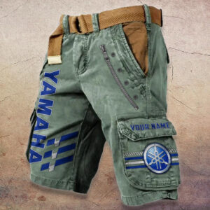 Sportswearmerch Yamaha Motorcycle Blue Denim Shorts For Fan