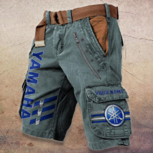 Sportswearmerch Yamaha Motorcycle Blue Denim Shorts For Fan